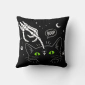 ハロウィン 黒猫好きな人へのギフト ふわふわの猫のほっぺた クッション (裏面)
