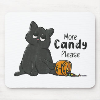 ハロウィン 黒猫 もっとキャンディを マウスパッド