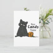 ハロウィン 黒猫 もっとキャンディを 招待状 (スタンド正面)