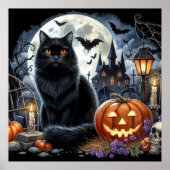 ハロウィン 黒猫 インテリア デコレーション (正面)