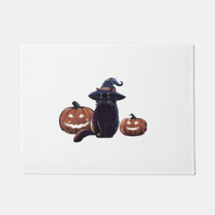 ハロウィン 黒猫 オーバーサイズ Tシャツ ドアマット