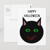 ハロウィン 黒猫 カスタマイズ可能なポストカード ポストカード (正面/裏面)