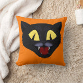 ハロウィン 黒猫 クッション (ブランケット)