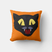 ハロウィン 黒猫 クッション (正面)