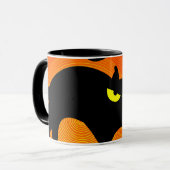 ハロウィン 黒猫 スプーキー マグカップ (正面左)