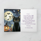 ハロウィン 黒猫 バースデー カード (内部)