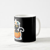 ハロウィン 黒猫 パンプキン コーヒーマグカップ (正面右)