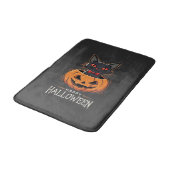 ハロウィン 黒猫 パンプキン デザイン 1 バスマット (アングル)