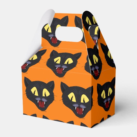ハロウィン 黒猫 フェイバーボックス (正面サイド)