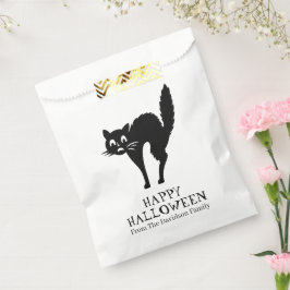 ハロウィン 黒猫 ブラック＆ホワイト オーダーメイドお菓子 フェイバーバッグ