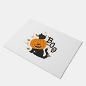 ハロウィン 黒猫 ブー ドアマット (アングル)