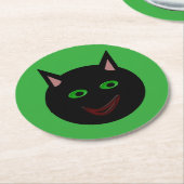 ハロウィン 黒猫 ペーパーコースター (アングル)