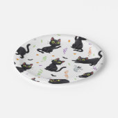 ハロウィン 黒猫 ペーパープレート (アングル)