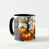 ハロウィン 黒猫 マグカップ (正面左)