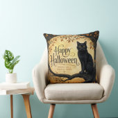 ハロウィン 黒猫 満月 ツリー クッション (椅子)