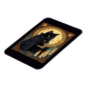ハロウィン 黒猫 読書 マグネット (左側)