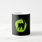 ハロウィン 黒猫 迷信 臆病な猫 コーヒーマグカップ (中央)