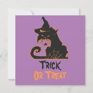 ハロウィン 黒猫 魔女 怖い クモ カード