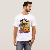 ハロウィン 黒猫 Tシャツ (正面フル)
