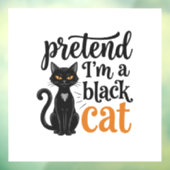 ハロウィン 黒猫 Tシャツ デザイン 変装 ウィンドウサイン (シート3)