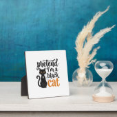 ハロウィン 黒猫 Tシャツ デザイン 変装 フォトプラーク (インサイチュ)