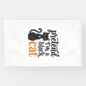 ハロウィン 黒猫 Tシャツ デザイン 変装 横断幕 (横)
