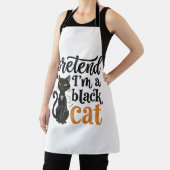 ハロウィン 黒猫 Tシャツ デザイン 変身 エプロン (インサイチュ)