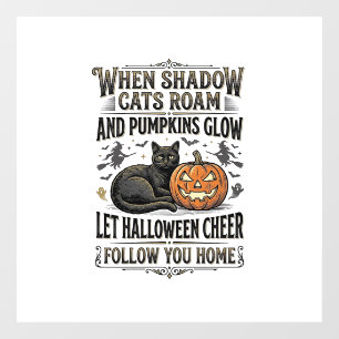 ハロウィン 黒猫 Tシャツ ヴィンテージ パンプキン 彫刻 ウィンドウサイン