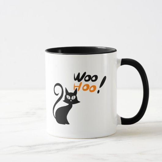 ハロウィン 黒猫 Woo Hoo! マグカップ (右)