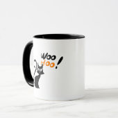 ハロウィン 黒猫 Woo Hoo! マグカップ (正面左)