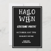 ハロウィン 黒白猫 衣装 パーティー コスプレ 招待状 (裏面)