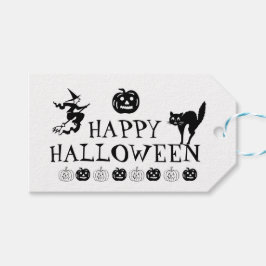 ハロウィン 黒白 怖い おもてなし ギフトタグ