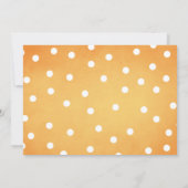 ハロウィン　1歳の誕生日パーティー招待状　秋　オレンジ 招待状 (裏面)