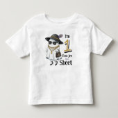 ハロウィン 1歳の誕生日 おもしろい 高級感のある幽霊 トドラーTシャツ (正面)