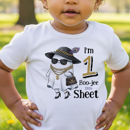 ハロウィン 1歳の誕生日 おもしろい 高級感のある幽霊 トドラーTシャツ