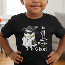 ハロウィン 1歳の誕生日 おもしろ ブージョワ ゴースト トドラーTシャツ