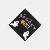 ハロウィン 1歳の誕生日 スプーキー ワン ゴースト ゴシック スタンダードカクテルナプキン (角)
