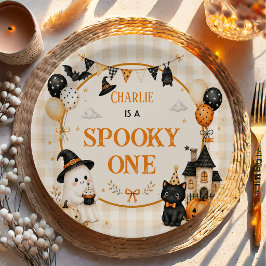 ハロウィン 1歳の誕生日 女の子 幽霊 ペーパープレート