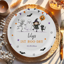 ハロウィン 1歳の誕生日 女の子 幽霊 ペーパープレート
