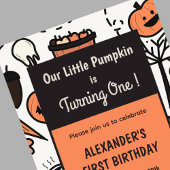 ハロウィン 1歳の誕生日 招待状 秋 10月