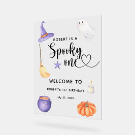 ハロウィン+1歳 誕生日おめでとう アクリルサイン