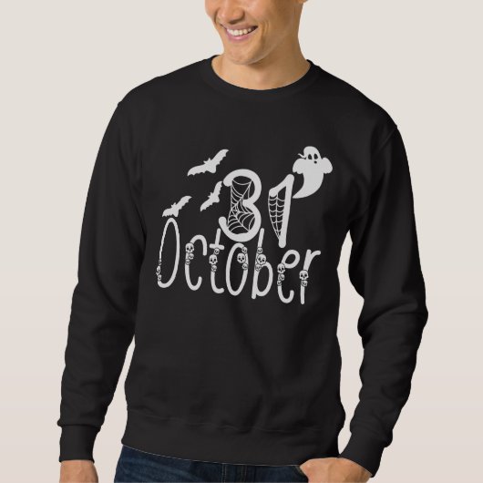 ハロウィン 10月31日 おばけ スウェットシャツ (正面)