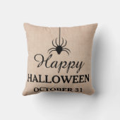ハロウィン 10月31日 クモ 楽しい クッション (裏面)