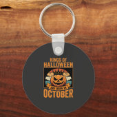 ハロウィン 10月 パンプキング 誕生日 デザイン キーホルダー (正面)