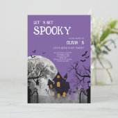 ハロウィン 10歳の誕生日パーティー Let's Get Spooky 招待状 (スタンド正面)