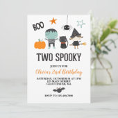 ハロウィン 2歳の子供の誕生日  招待状 (スタンド正面)