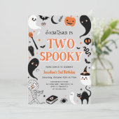 ハロウィン 2歳の誕生日フォトボーイ 招待状 (スタンド正面)