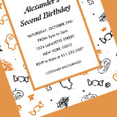 ハロウィン　2歳の誕生日　お誘い　第二弾　ゴースト 招待状