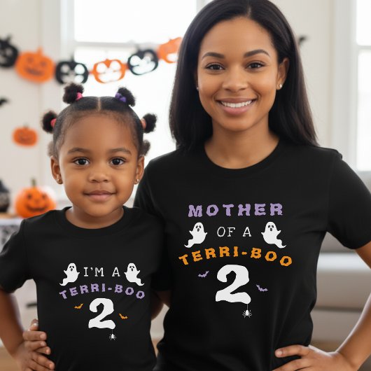 ハロウィン 2歳の誕生日 テリブー・トゥースの幽霊ママ Tシャツ