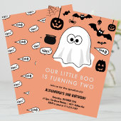 ハロウィン 2歳 誕生日 おばけ 招待状